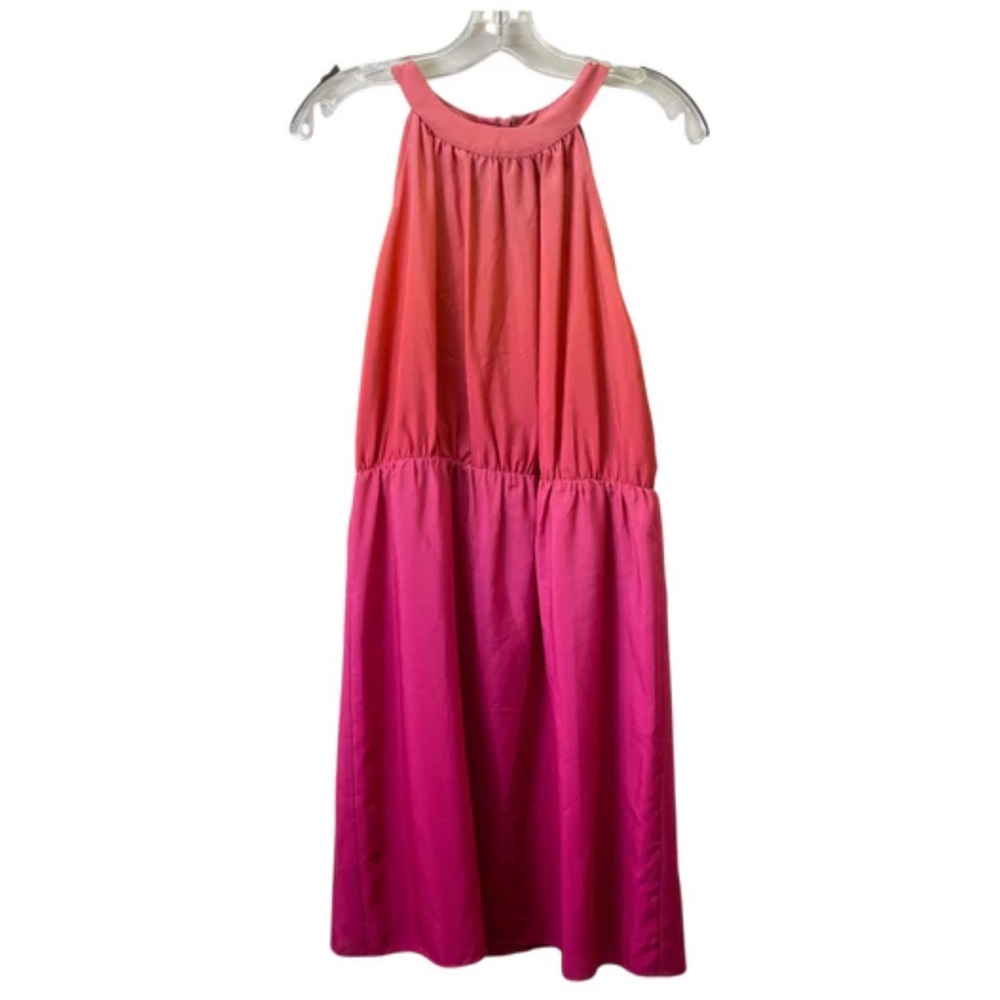 ANTONIO MELANI Coral and Pink Mini Dress